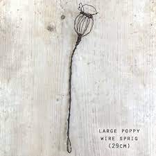Small Poppy Wire Sprig